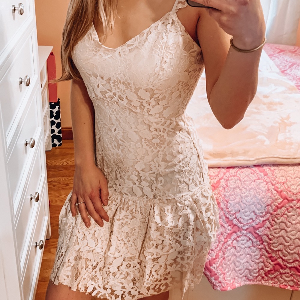 Cream Lace Dress